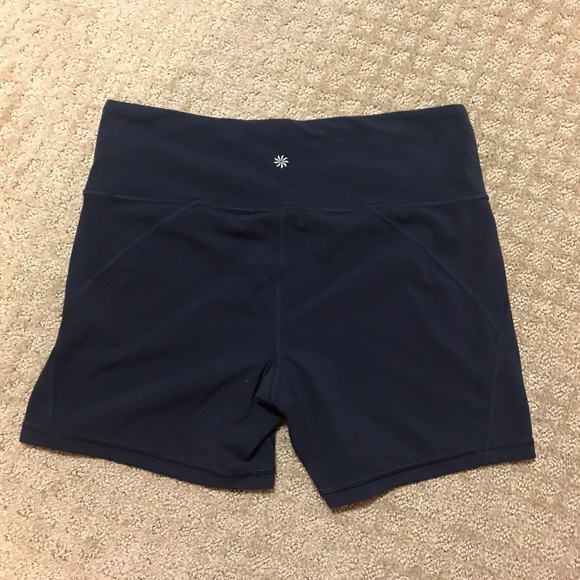Athleta Navy Spandex 5’ inseam - Picture 2 of 2